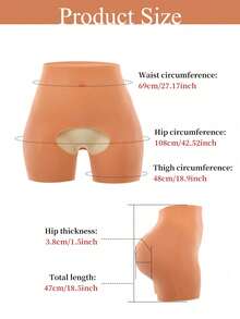 Silicone Crotchless Butt-Lifting Pants S/M/L Size Silicone High-Elastic Fake Butt Pads Lift The Buttocks And Plump The Hips Split-Crotch Three-Quarter Pants Large Internal Honeycomb With Strong Adsorption Capacity High-Elasticity Anti-Curling Edge, Comfortable And Not Tight, Designed To Fit The Human Body Structure For Halloween, Weddings, Parties, Graduation Ceremonies, Birthday Gifts Accessories For Daily Wear - Multicolor - View 8