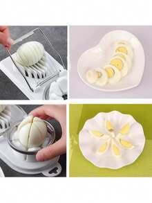 1pc 2-In-1 Egg Slicer, Household Egg Cutter, Multi-Function Pickled Egg Peeler, Egg Divider, Versatile Kitchen Tool
