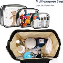 Túi xách thời trang mới cho mẹ, Ba lô hình thoi, Túi du lịch đa năng dung tích lớn, Túi đựng tã cho mẹ và bé, Chống thấm nước, Ba lô du lịch nhẹ, Quà tặng Giáng sinh, Sinh nhật - màu đen - Xem 4