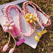 Ins kreative Blumen-Hängeseil lange Umhängetasche, kann multifunktional farblich kontrastierenden Outdoor-Kamera-Tragegurt robust tragen