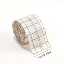 1 pièce Ruban de Noël, carreaux de champagne, motif lettres Joyeux Noël, nœud DIY boîte-cadeau décoration sapin de Noël. Décoration de maison, décorations de Noël, décoration de pièce, hiver