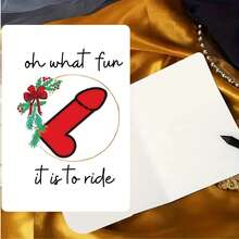 1 felicitare de Crăciun cu plic - felicitare amuzantă de sărbători potrivită pentru prieteni, familie, frați, surori, soție, soț, fiu, fiică - felicitare de Crăciun plină de umor cu tematică jucăușă, material din hârtie