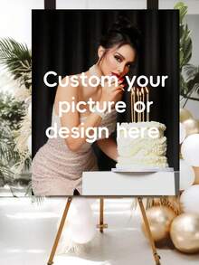 Customized Birthday And Wedding Welcome Banner Poster, Customizable Text And Images, Suitable For Birthday Parties And Wedding Decorations - Printed Foam Board For Birthday Party, Wedding Table Decor, Welcome Display Banner, Event Entrance Decoration - Multicolor - View 2