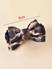 1 Stück modischer Leoparden-Muster Haarklammer mit Schleife, geeignet für tägliche Frisuren