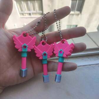 3D Printed Keychain Set, Party Game Necklace Props 3pcs Set, 3D Printed Squid Keychain Set Funny Party Game Props, Korean Traditional Game Season, Squid Keychain, Suitable For Backpack Hanging And Phone Strap, Creative Keychain Accessories For Backpack, Clothing, Phone, Keys, Cute Keychain, Phone Charm, Party Supplies, Funny Keychain, Themed Necklace, Multi-Functional Charm, Charm Necklace, Fashion Enthusiasts, Gift Shoppers