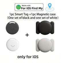 [Mini Rastreador de Carro] Mini Dispositivo Rastreador de Carro Oculto, Localizador Airtag, Rastreador GPS Global | Sem Mensalidade, Capa Magnética, Tag Rastreadora Air com Apple Find My (somente iOS) para Rastreamento de Chaves, Carteira, Bagagem, Mala, Bicicleta