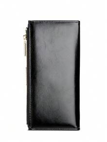 BATSIOE Vintage Oiled Leather Long Wallet For Women Large Capacity Multi-Function Zipper Clutch Purse Coin Pouch Money Wallet Purse Wallet