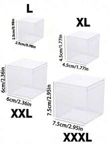 1 pièce Boîte de rangement carrée en plastique transparent avec couvercle supérieur et inférieur. Boîte d'affichage en acrylique pour bijoux, cosmétiques, figurines, bonbons de mariage. Convient pour le stockage de petits articles, l'affichage de bijoux et l'exposition de figurines. Idéal pour les passionnés d'artisanat, les propriétaires de bijouterie et les collectionneurs de figurines.