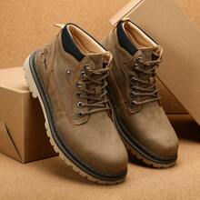 Men's Leather Chukka Boots | Lace-Up Ankle Boots For Men | Casual Comfort Boots - 卡其色 - 查看 7