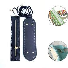 3pcs DIY PU Leather Crochet Bag Making Kit - Includes Strap, Base And Zipper Closure - Pre-Punched Holes For Easy Weaving And Sewing - Handmade Tote, Shoulder And Crossbody Bag Craft Set - Ideal For Beginners, Holiday Gifts And Handicraft Classes