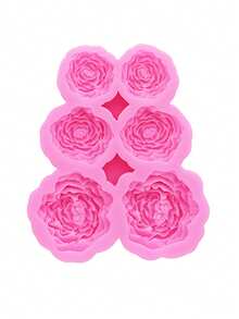 1 件粉色液体硅胶牡丹花形模具，适用于制作树脂首饰配件、发饰、手机壳、装饰品、饰物、鞋饰 - 粉色 - 查看 9