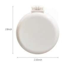 3-In-1 Folding Hair Brush With Mirror & Massage - Mini Round Compact Travel Hairbrush For Women, Portable Pocket Hair Comb With Boar Bristles Air Cushion For Styling, Detangling, Handbag, Purse, Car, Makeup Touch-Ups, On-The-Go Grooming Essentials - Màu sắc ngẫu nhiên - Xem 2