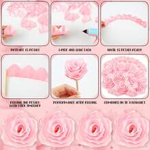 MEHELANY Bộ 255 cánh hoa hồng satin làm sẵn, cánh hoa nhân tạo mini bán thành phẩm tự làm để cắm hoa hồng khô (cần lắp ráp), thích hợp cho đám cưới, kỷ niệm, sinh nhật, Ngày Valentine, Ngày của Mẹ, Giáng sinh và các dịp khác. - Hồng - Xem 5