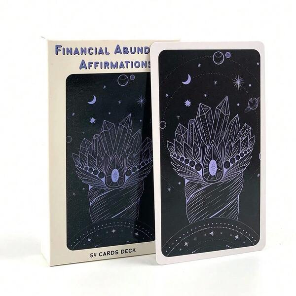 Beautifully Crafted Financial Abundance Tarot Card Set, Containing 54 Standard Cards And Crystal-Themed Illustrations, Designed Specifically For Adult Collectors And Enthusiasts.