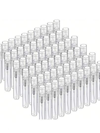 50 قطعة من رذاذ الرذاذ الدقيق الصغير - 0.07 أونصة / 0.1 أونصة / 0.17 أونصة من بخاخات العطور البلاستيكية الشفافة القابلة لإعادة التعبئة والمحمولة للسفر، وبدون رائحة، موزع رذاذ العطر الدقيق