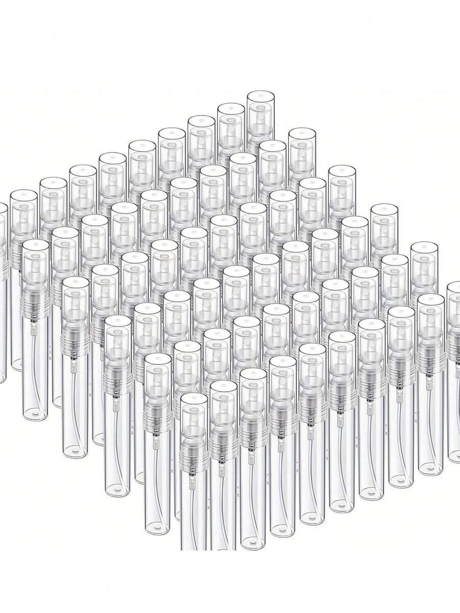 50pcs Mini Fine Mist Spray Bottles - 0.07oz/0.1oz/0.17oz Clear Plastic Perfume Atomizers, Refillable And Portable Travel Containers, And Unscented, Fine Mist Spray Perfume Dispenser