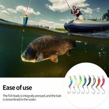 Seuelos De Pesca Luya - Cebos Duros De Peces Falsos Hundidos En 3D con Ganchos De Acero Inoxidable Y Tratamiento Anticorrosin para La Pesca De Depredadores Y La Pesca En Tierra - Como se muestra en la imagen - Ver 5