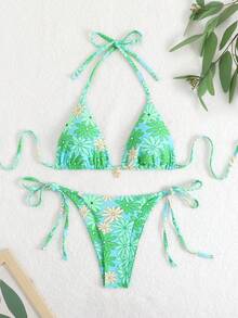 مجموعة بكيني مطبوعة بالزهور للنساء 2025