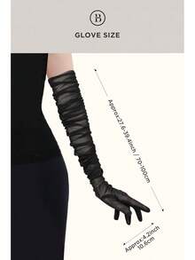 Long Mesh Gloves For Women, Stretchy Tulle Opera Party Gloves, Elegant Wedding Costume Accessory - Màu Hồng baby - Xem 9
