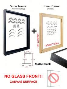 SURELIFE 1set Modern Gold Canvas Frame DIY Metal Oil Painting Frame Wall Frame Photo Frames Canvas Print Wall Art Frames Wall Posters Frame (Not With Galss)