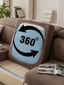 1 Peça Capa de Sofá em L de Pelúcia, Macia e Amigável à Pele, à Prova de Poeira e Sujeira, Protetor de Móveis para Animais de Estimação, Lavável à Máquina/à Mão, Adequado para Todas as Estações, Outono/Inverno, Decoração de Feriados, Uso Diário, Serve para Sofás de 2/3/4 Lugares (Múltiplos Tamanhos Disponíveis) - Marrom - Visão 9