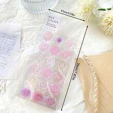 18 piezas de pegatinas de sello de cera con estampado en caliente 3D, forma de sello retro, pegatinas de sello de cera retro, etiquetas de sellado de sobres para decoración de diarios, papelería, adecuadas para manualidades de scrapbooking, elaboración de tarjetas, invitaciones, sellado de sobres, pegatinas de cuaderno con efecto de goteo de cera en 3D, pegatinas decorativas de sellado de sobres DIY, etiquetas de sellado de sobres de papelería para decoración de diarios