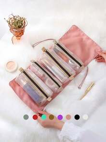 1 Piece Detachable 4-In-1 Cosmetic Bag. It Can Classify And Store Cosmetics, Including Lipsticks, Eyebrow Pencils, Toiletries, Makeup Brushes, Etc. With A Large Capacity, It Is A High-Quality Classified Storage Bag For Skincare Products And Cosmetics. Suitable For Mothers, Ladies, Nurses, Female Students; Ideal As Holiday Gifts, Makeup Pouch, Cosmetic Bag, Large Capacity, Large Makeup Bag, Christmas Gifts, Pouch / Small Handbag, Makeup Organizer, Pouch, Brush Holder, Mini Pouch, Large Capacity Pouch, Gifts Christmas Gifts, Gift Ideas For Women