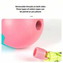 1 Peça Brinquedo para Cachorro para Triturar e Limpar os Dentes, Autossuficiente, Resistente à Mordida para Garantir a Limpeza dos Dentes, Bola de Forrageamento, Brinquedo Interativo de Cabo de Guerra, Bola Voadora, Combinação de Brinquedo de Corda de Algodão, Alimentação Antimorso e Resistente ao Desgaste, Suprimentos de Brinquedos para Animais de Estimação