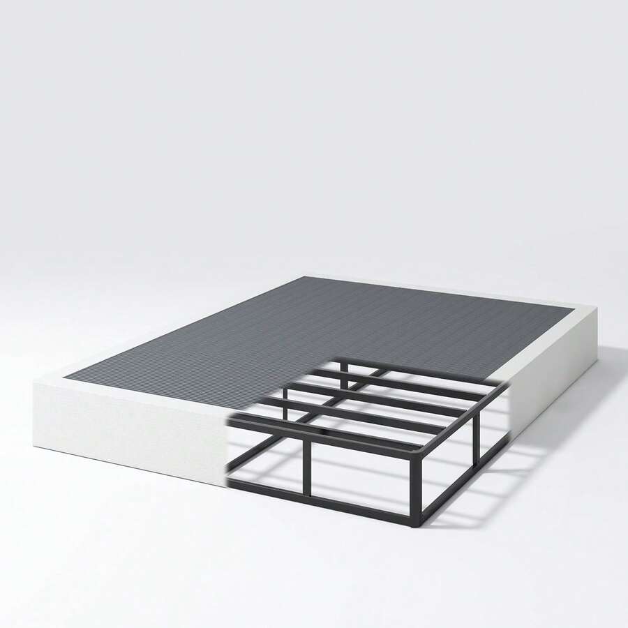 5 7 9 Inch Metal Box Spring For Queen Bed – Base De Cama Queen / Cama King Size, Heavy Duty Beds Frame, 3000 Lbs Capacity, Low Profile Mattress Foundation, Noise-Free, Easy Assembly,Camas Queen Modernas,Cama Full,Camas Queen Modernas,Room Decor,Furniture,Christmas,Furniture Living Room,Living Room Decor,Room Decoration Stuff - 5吋高 - 查看 1