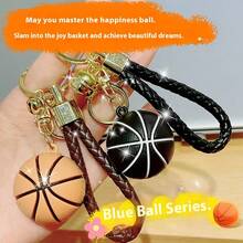 1 Stück Basketball Anhänger Schlüsselanhänger Dekorative Kreative Neue Weiche Gummi Basketball Schlüsselanhänger Accessoire Geschenk Weihnachten