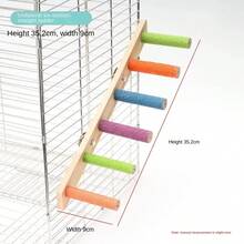 Juguete de Escalera para Loros, Mordisquear, Afilar Garras, Afilar Boca, Escalera Escarchada, Escalera de Nube, Estación de Escalada, Plataforma de Escalada - naranja - Ver 10