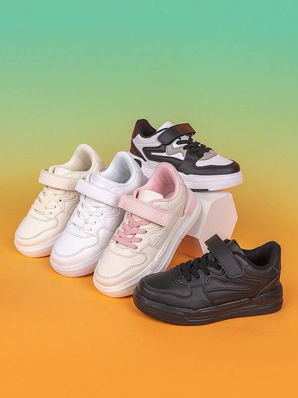 Zapatillas deportivas gruesas de moda para adolescentes niños y niñas, con forro suave y cómodo, hebilla giratoria de fácil puesta y quita, suela antideslizante y duradera, adecuadas para la escuela, estudiantes y uso casual