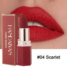 HANDAIYAN 6-Sided Matte Moisturizing Lipstick, Velvet Makeup Effect, Single Tube, Long-Lasting Color, Fashionable Luxury Lipstick, Suitable For Halloween, Christmas And Holiday Makeup, Party And Daily Makeup, Holiday Travel Essential Cosmetics, Net Weight: 3.5g, Face Painting, Cosmetics, Suitable For Women, Suitable For Winter/Spring, Ideal For Y2K Fancy Fashion, Suitable As Birthday/Valentine's Day/Mother's Day Gift, Essential For Carnival Party, Best Color Choice - 04 - 查看 7