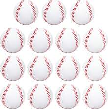 Omawrf Pelotas de béisbol Blandas, 15 Piezas de Pelotas de béisbol de Espuma para prácticas de bateo, Pelotas de béisbol de Colores con Bolsa de cordón para Interior, Exterior, niños y Adolescentes - blanco - Ver 3