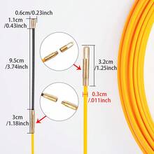 3mm 5M~50M Fiberglass Cable Puller Electric Cable Guide Device Nylon Duct Snake Wire For Electrician Fish Tape Wire Tool