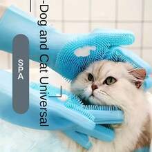 Pet Bath Gloves Universal For Cats And Dogs Scratch-Proof Deep Cleaning Hair Removal Tool Effectively Massage Pets Delicate Bubbles Wet And Dry Also Suitable For Kitchen/Car Wash, Daily Home Cleaning Two Colors To Buy - Hồng - Xem 3