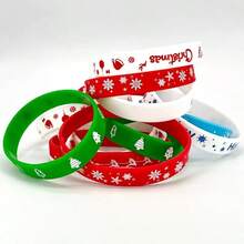 6 buc brățări de Crăciun din silicon, accesorii pentru brățări de Crăciun, brățară de Crăciun pentru cadouri de Crăciun, design distractiv pentru brățări, decorațiuni drăguțe de Crăciun, material durabil din silicon, nu necesită electricitate, perfecte pentru Crăciun, sărbători de Paște și petreceri, cadou perfect de Crăciun, decorațiuni de Crăciun și petreceri (unele stiluri au culori aleatorii)