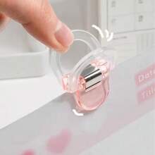 6pcs Colorful Multipurpose Clips, Student Essential Paper Binder Clips, Seamless Photo Clips, Planner Decoration Memo Clips, Transparent Mini Multifunctional Clips, Office School Supplies, Document Storage Sealing Folders, Handbook Clips, Can Stand Or Hang - one-size - View 9