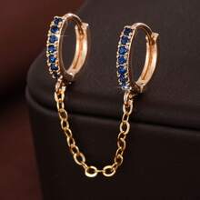 1 Set Luxury Chain Tassel Copper & Earrings & Eardrops, Gift For Date