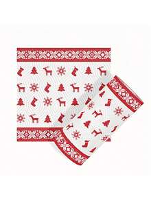 Christmas Kitchen Paper Towels, 3-Ply Thickened Roll, Disposable Kitchen Cleaning Dry & Wet Dual-Use Household Thickened Roll Paper, Disposable Kitchen Paper Towels, Washable Dry & Wet Dual-Use, Cleaning Supplies, Random Style Selection, Christmas Family Cleaning Tools, Christmas Gift, Christmas Decorative Paper Towels - Multicolor - View 14