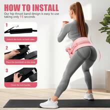 Hip Thrust Belt - A Non-Dumbbell-Style Hip Thrust Belt With An Enhanced, Wider Design, Suitable For Use With Dumbbells, Kettlebells, Or A Flat Bench. It Features A Slip-Resistant Padding And Is Suitable For Use In A Gym Or For Home Workouts.