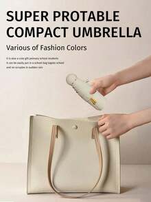 Small Folding Umbrella, Mini Pocket Waterproof Portable Travel Umbrella, Sun Umbrella, Women's Sun Protection And UV Protection Umbrella, 2-In-1 Mini Six-Fold Ultralight Portable Umbrella, Mini Travel Umbrella, Portable Umbrella For Both Sunny And Rainy Days, Windproof, 99% UV Protection