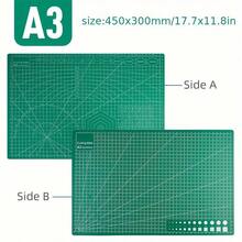 1pc/3pcs Extra Large Cutting Board Mat - A5/A4/A3 Size Self-Healing Board With Grid Lines & Diagonal Cutting Guides For Fabric, Paper, Cardboard - Heavy-Duty Craft, DIY, Office, School, Technical Drawing - Compatible With Cutting Machines (Compatible With A0-A3 Paper Sizes) - Green Grid Layout & White Border For Precise Alignment - Multicolor - View 10