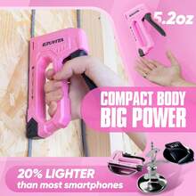 Light Duty Staple Gun For Wood, Pink Upholstery Staple Gun Kit With 2000pcs JT21 Staples 1/4, 5/16, 3/8 Inch And Staple Remover, Stapler Gun For Crafts, DIY, Classroom, Decoration - Pink - View 3