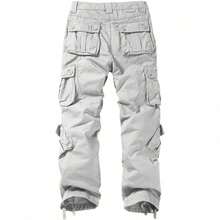 Men's  Cargo Pants - Light Gray(apricot) - View 4