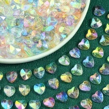 6/10pcs Mixed Acrylic Beads - Bowknot, Heart, Flower, Pentagram Shapes, DIY Bracelet Necklace Keychain Pendant, Jewelry Making Supplies