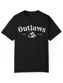 Cracked Skull West Coast Outlaws T-Shirt - màu đen - Xem 1