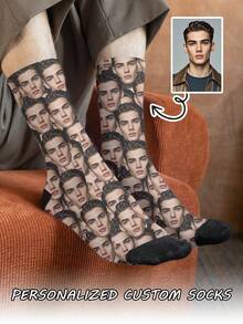 جوارب رجالية قابلة للتخصيص، جوارب شخصية مطبوعة بالصور، مناسبة للرجال الوسيمين والسيدات الجميلات، جوارب زوجية مضحكة مخصصة، مناسبة لعيد الحب وأعياد الميلاد ومناسبات أخرى، مليئة بالمرح والطراز الكرتوني المجنون، خيارات متعددة الألوان، مليئة بأنماط الجراء والقطط، هدية مثالية لديكور غرفة المعيشة، هدية للحبيب، الحبيبة، العائلة، الأصدقاء، الحيوانات الأليفة، الأجداد، الأطفال، جو عيد الميلاد الأنيق في الخريف - متعدد الألوان - مشاهدة 2