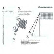 Kit Badminton Pro 4 Raquetes 2 Petecas C/ Rede E Suporte - Multicolorido - Visão 4