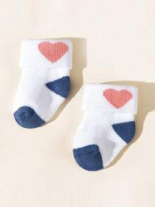 6 perechi de șosete pentru bebeluși, șosete de iarnă din bumbac, șosete groase și căptușite cu fleece, șosete pentru copii, șosete pentru nou-născuți până la jumătatea gambei